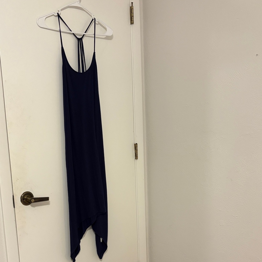 VENUS Asymmetrical Navy Dress